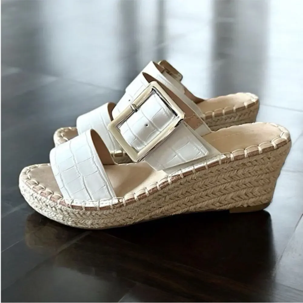 Vintage Havana Robin Wedge Sandals in White